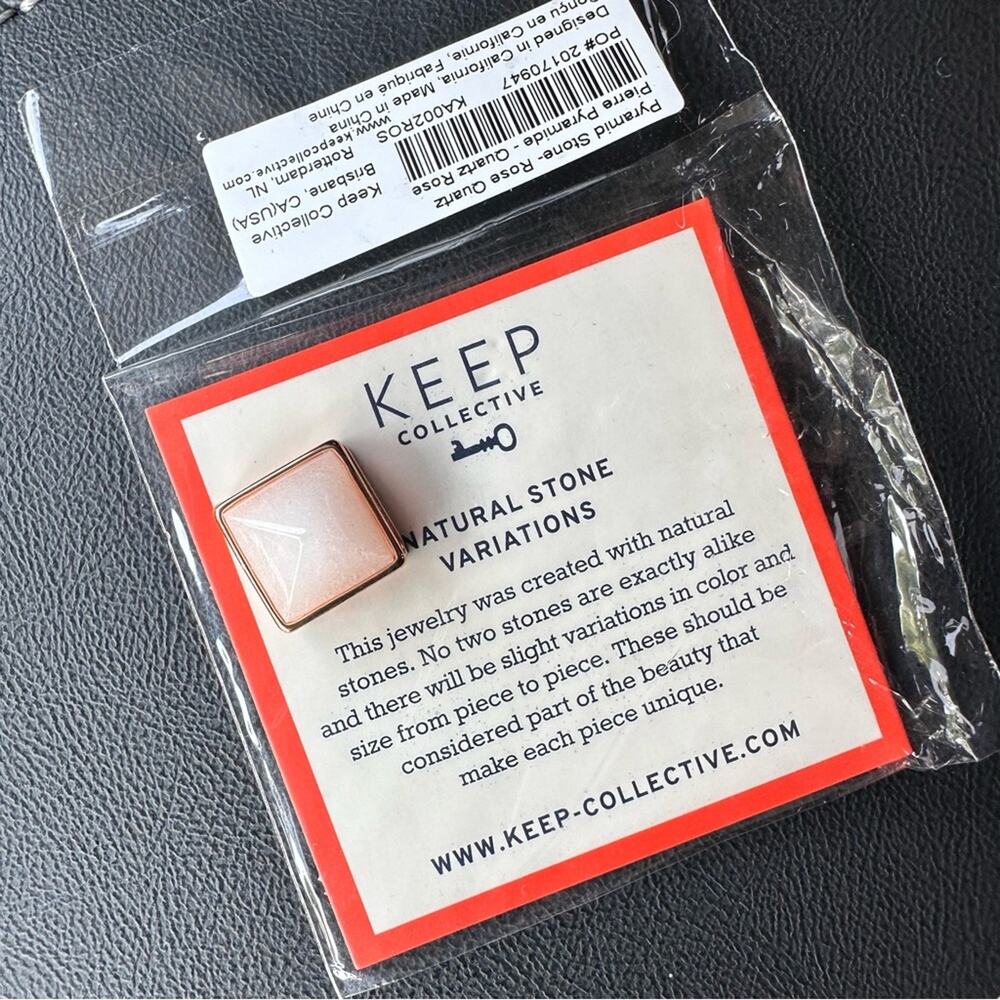 Keep Collective Charm Quartz Pyramid New